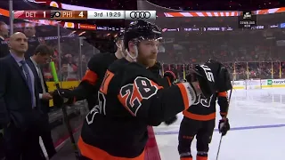 Jakub Voracek Goal - Philadelphia Flyers vs Detroit Red Wings (2/16/19)