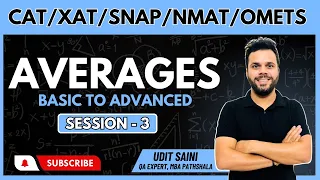 Averages Session 03 || CAT Preparation 2022 || Quantitative Aptitude || By Udit Saini #cat2024