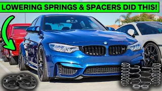 My BMW F80 M3 Gets EMD Lowering Springs + Wheel Spacers DIY INSTALL & REVIEW!