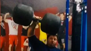 Армлифтинг Alexey Tyukalov Snatch giant dumbbell