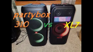 LG XL7 vs JBL Partybox 310 🏠 Indoor Bluetooth Party Speaker Battle. Plugged in🔌