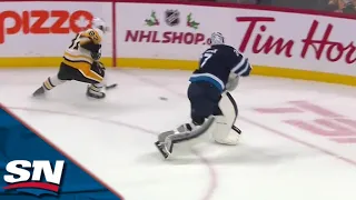 Bryan Rust Fires Home One-Time Goal After Sloppy Turnover From Connor Hellebuyck