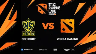 No Sorry vs Zorka Gaming, Winline D2CL Season 15, bo3, game 2 [.Ark & Jam]