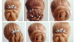 only updo bun hair style. trending and french beautiful all type of occasions hair do.