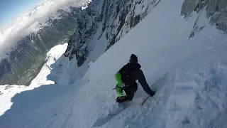 Freeride snowboarding Chamonix