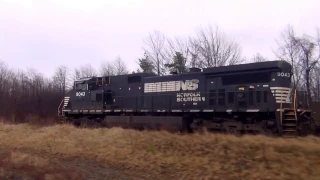 Awesome Sound! Listen To This Turbo Revving  Up On Norfolk Southern Train