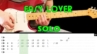 EASY LOVER - Guitar lesson - Guitar solo (with tabs) - Phil Collins & Philip Bailey - fast&slow