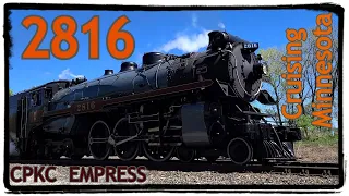 The CPKC 2816 Steam Locomotive Cruising MN