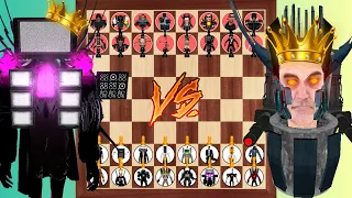 Skibidi Toilet Tournament | Team Ultra Titan TVman vs Team G-toilet on chess board