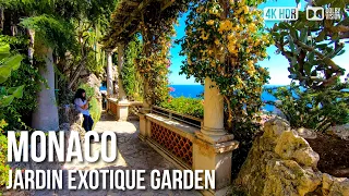 Jardin Exotique Garden and Cave - 🇲🇨 Monaco [4K HDR] Walking Tour