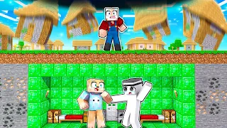 Minecraft: BUNKER vs AGUJERO NEGRO 🌀😰 IMPOSIBLE SOBREVIVIR a este DESASTRE NATURAL con PANCRACIO