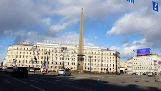 Санкт-Петербург из окна автомобиля, Лиговский и Невский проспект 5 апреля 2020 г. Saint-Petersburg