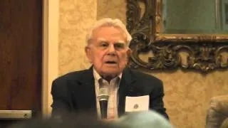 Ambassador John Dolibois speaks at the Stalag Luft 3 Reunion in Dayton