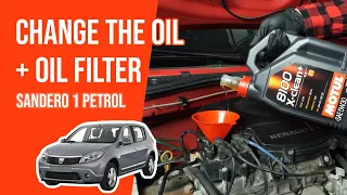 Change the oil and the oil filter Sandero mk1 1.4 🛢