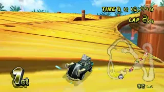 GCN Dino Dino Jungle - Mario Kart Wii 150cc Custom Course (Dry Bones driving Mini Beast)