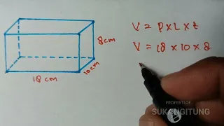 🔥 Soal Matematika Dasar - volume balok panjang 18 cm lebar 10 cm tinggi 8 cm #10