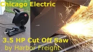 Chicago Electric  3-1/2 HP 14" Industrial Cut-Off Saw review and test