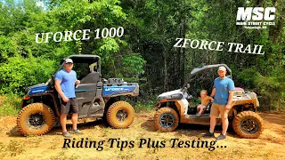 ZFORCE 500 Trail & UFORCE 1000 Test Ride at Secret Location