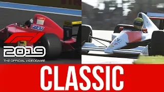 F1 2019 Classic Car Gameplay - Ferrari F1-90 & McLaren MP4/5B Alain Prost & Ayrton Senna