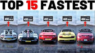 TOP FASTEST ALL CONVERTIBLE CARS IN FORZA HORIZON 5 EXTREMELY DOWNHILL TOP SPEED + JUMP