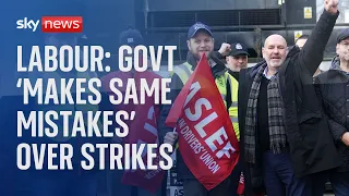 Rail strikes: Govt makes same mistakes 'over & over again' - Labour