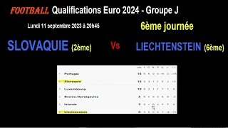 SLOVAQUIE - LIECHTENSTEIN : qualifications Euro 2024 Groupe J - Football - 6ème journée - 11/09/2023