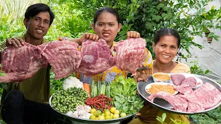 Cooking Crushed Kapi (Preserved shrimp paste) Deep Fried Pork Ribs Recipe - Cooking & Sharing Food