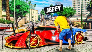 Jeffy Steals EVERY SUPERHERO Supercar in GTA 5!