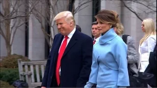 Trumps leave church before inauguration ceremony