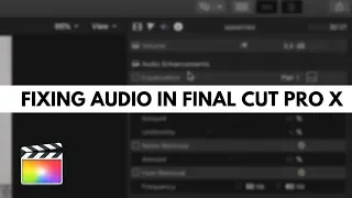 Audio Tools in Final Cut Pro X