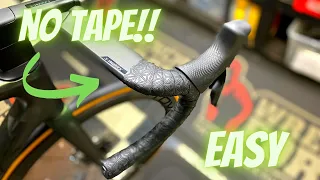 How to Wrap Handlebars on a Road bike (SUPACAZ) REVERSE WRAP *NO TAPE* *SPECIALIZED TARMAC SL7*