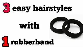 3 easy hairstyles with one rubber band | simple cute hairstyles for everyday