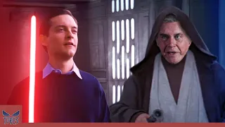 Darth Bully Maguire kills Uncle Ben Kenobi