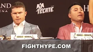 (WHOA!) CANELO SNUBS DE LA HOYA; AWKWARD COLD SHOULDER MOMENT AS HE REFUSES TO ACKNOWLEDGE HIM