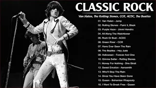 Best Classic Rock 60s 70s 80s - Van Halen, The Rolling Stones, CCR, ACDC, Dire Straits, Queen