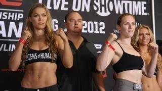 Strikeforce: Rousey vs Kaufman Weigh In