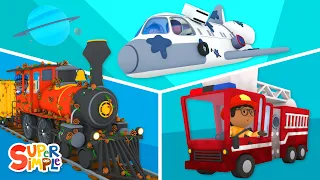 Trucks, Spaceship, Fire Truck + More at Carl’s Car Wash | Cartoons for Kids