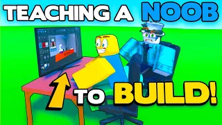 Teaching My Noob Friend To Build on Roblox (He's a Pro Now)