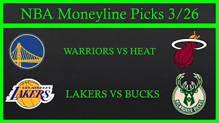 Best NBA Picks Today 3/26/2024 | The Moneyline Hotline