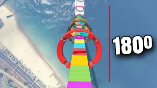 LA MEGA RAMPA MÁS INCLINADA DEL MUNDO EN GTA 5 ONLINE - Kosi023