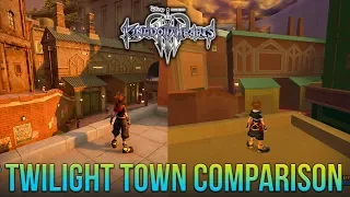 Kingdom Hearts 3 & Kingdom Hearts 2 Twilight Town Comparison!