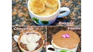 1 Min. CUP CAKES (EGGLESS) - THREE FLAVOURS: VANILLA, CHOCOLATE & BANANA