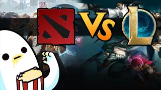 Dota 2 VS League of Legends! Heroes vs Champions!