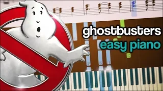 Ghostbusters - EASY Piano Tutorial with Sheets