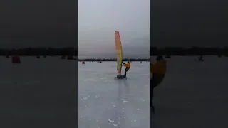 ice sailing #windsurf #windsurfing #winter #orillia