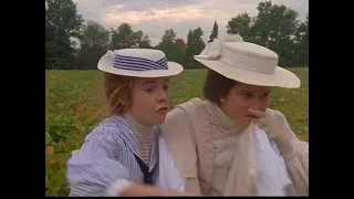 Anne and Diana chase a cow scene - Anne Of Green Gables