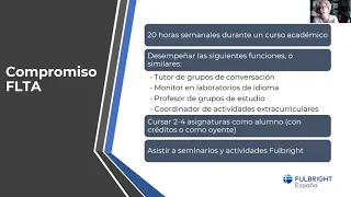 Sesión Informativa Becas Fulbright para lectores de Español (2022-23)