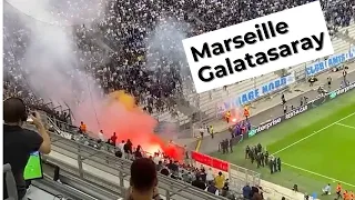 Olympique Marseille - Galatasaray Fireworks and Riots 2021