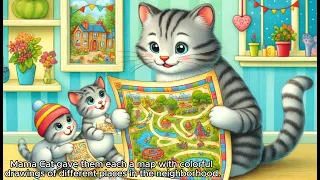 English Practice | English Kids Story Lesson From{The Joyful Adventures of Mama Cat and Her Kittens}