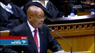 President Zuma delivered SONA after chaotic scenes